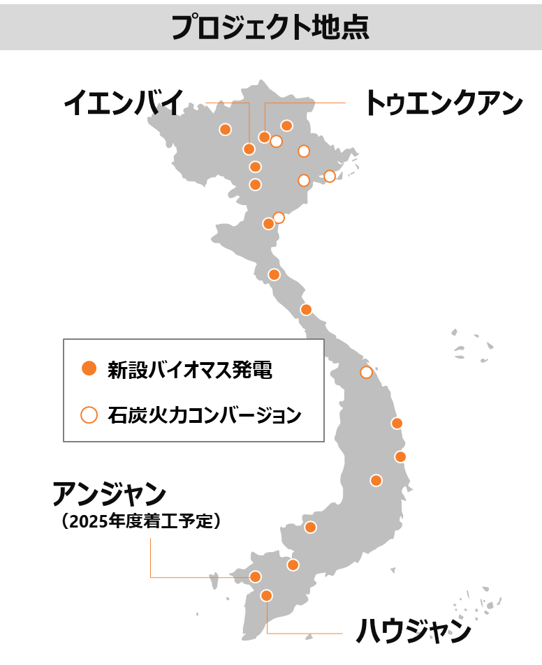 ベトナム:新設バイオマス発電所プロジェクト